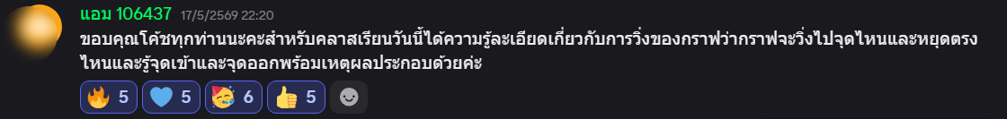 ข้อความและบรรยากาศจากผู้เรียน GoldwithpingMC ลำดับที่ 6